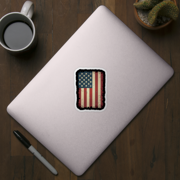 Weathered Resilience: Distressed Stars and Stripes by Steve